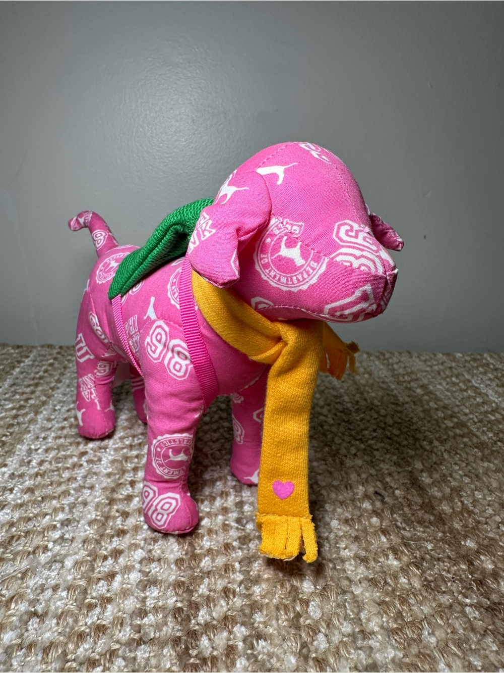 PINK Victoria's Secret Pink Patterned Plush Dog